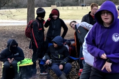 Gathering around the fire at Winter Camp